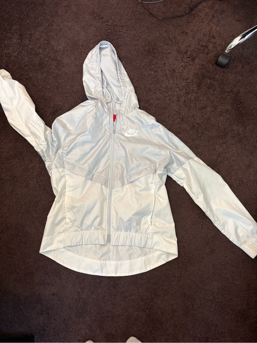 Nike Women's Reflective Silver Hooded Windbreaker